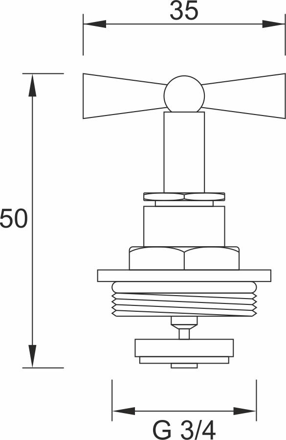 Nadogradnja za baštensku slavinu sa štop biksnom 3/4"   CF2006